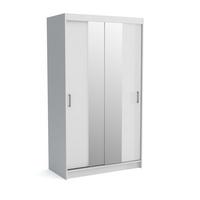SCHWEBETÜRENSCHRANK NICOLA 120/215/60 cm 2-türig Weiß - Weiß, Holzwerkstoff (120/215/60cm) - MASSENO