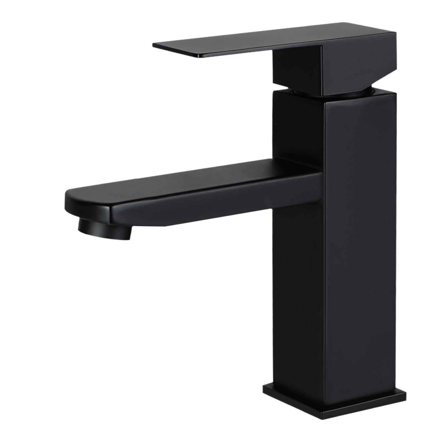 WASCHTISCHARMATUR MOEN 19/4/19 cm - Schwarz, Metall (4/19/19cm) - Nettlife