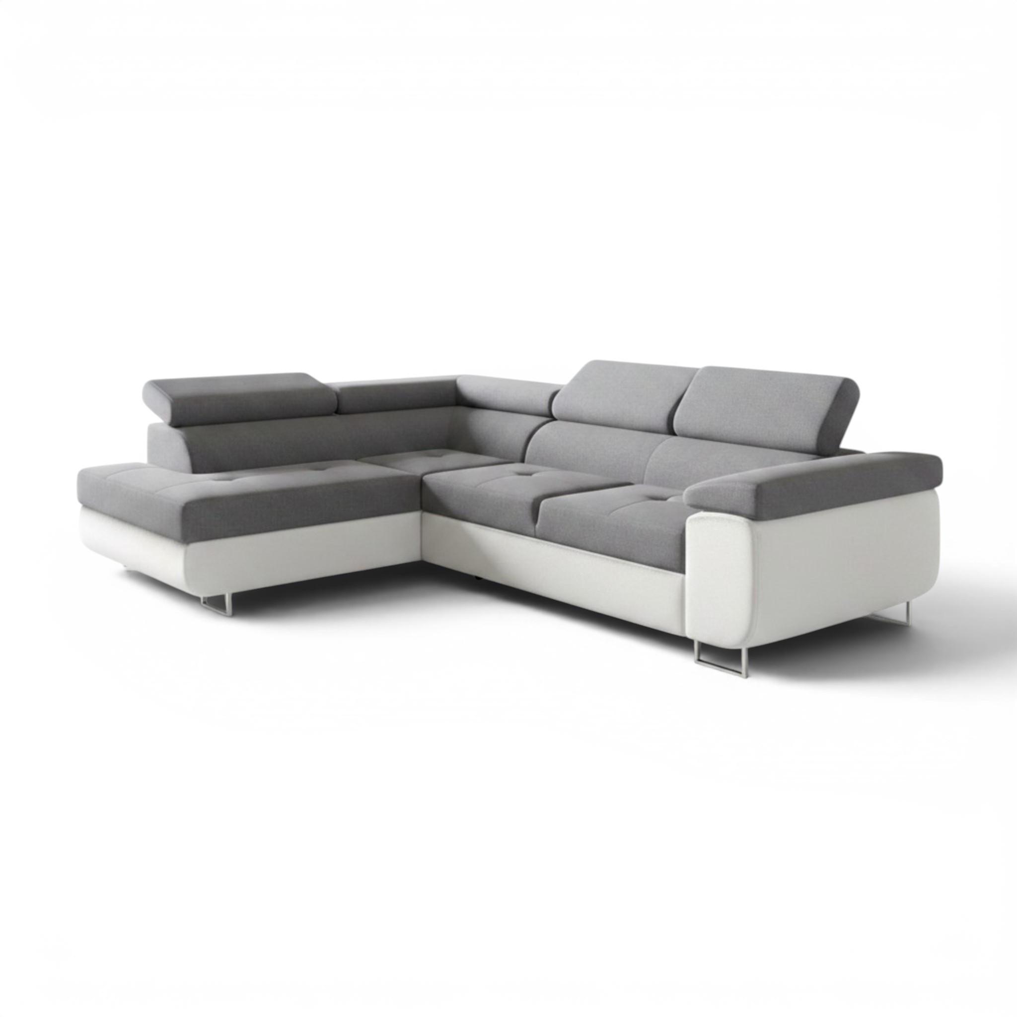 ECKSOFA Jade Mit Schlaffunktion - Grau, Holzwerkstoff/Textil (202/275cm) - Fun Möbel