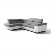 ECKSOFA Jade Mit Schlaffunktion - Grau, Holzwerkstoff/Textil (202/275cm) - Fun Möbel