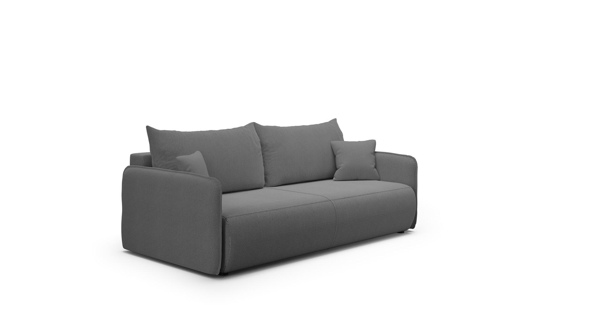 SCHLAFSOFA Calgary - Dunkelgrau, Holzwerkstoff/Textil (216/86/105cm) - Fun Möbel