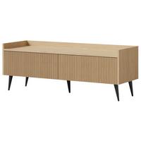 TV-LOWBOARD Arysa in Braun Walnuss Holzoptik 120/45/41 cm - Eichefarben/Schwarz, Holzwerkstoff/Metall (121/45/41cm) - WFL GROUP