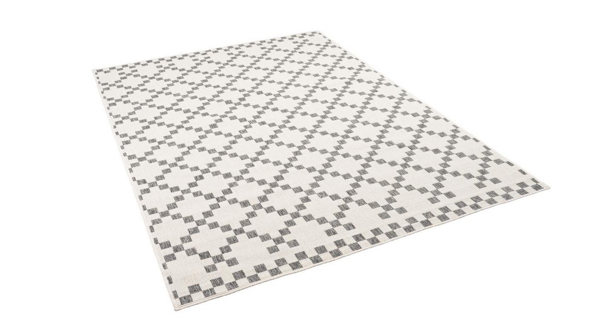 IN- UND OUTDOOR TEPPICH NEWPORT MODERN KARO - Silberfarben, Textil (120/170cm) - Pergamon