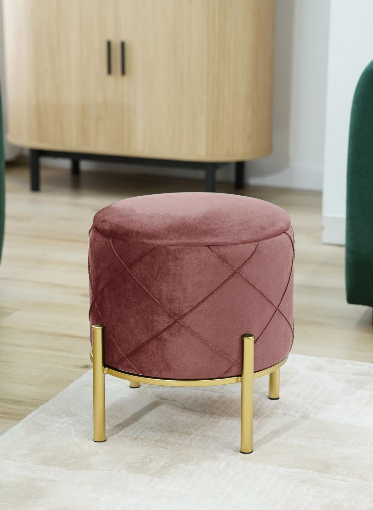 POLSTERHOCKER Rosa 37/40/37 - Rosa, Textil (37/40/37cm) - RAUMHIRSCH FURNITURE