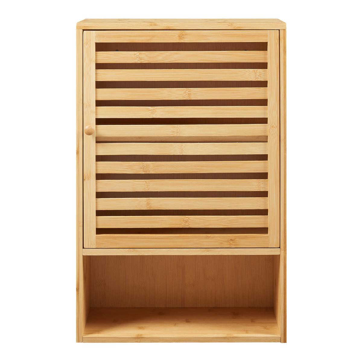 BAD-HÄNGESCHRANK Gjesdal - Naturfarben, Holz (40/60/20cm) - [en.casa]