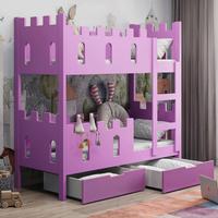 ETAGENBETT Castelo 75x180 cm - Pink, Holz (75/180cm) - Selsey