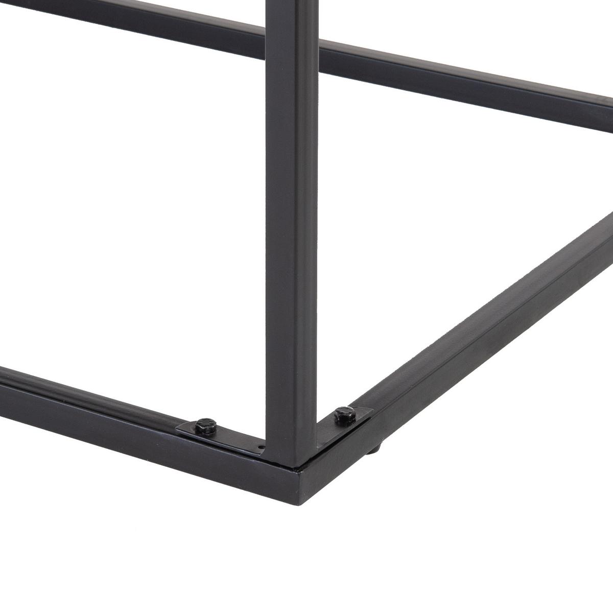 BEISTELLTISCH 60x60 cm Grau aus Mangoholz massiv - Schwarz/Grau, Holz (60/60/46cm) - WOMO-DESIGN