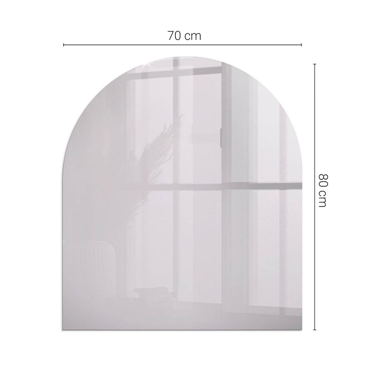 GLASPLATTE für Kamin 80x70 cm - Lila, Glas (80/70/0.4cm) - TULUP