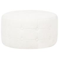 POUF Tampa 55/55/30 cm - Weiß, Textil (55/30/55cm) - Beliani