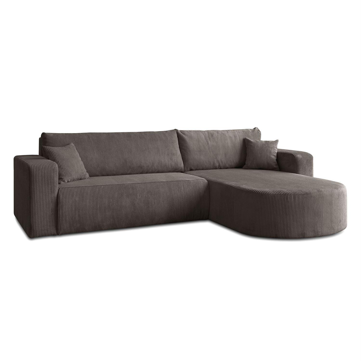 ECKSOFA SOPRANO mit Schlafunktion und Stauraum POSO 04 - Hellbraun, Textil (271/175cm) - Lookway