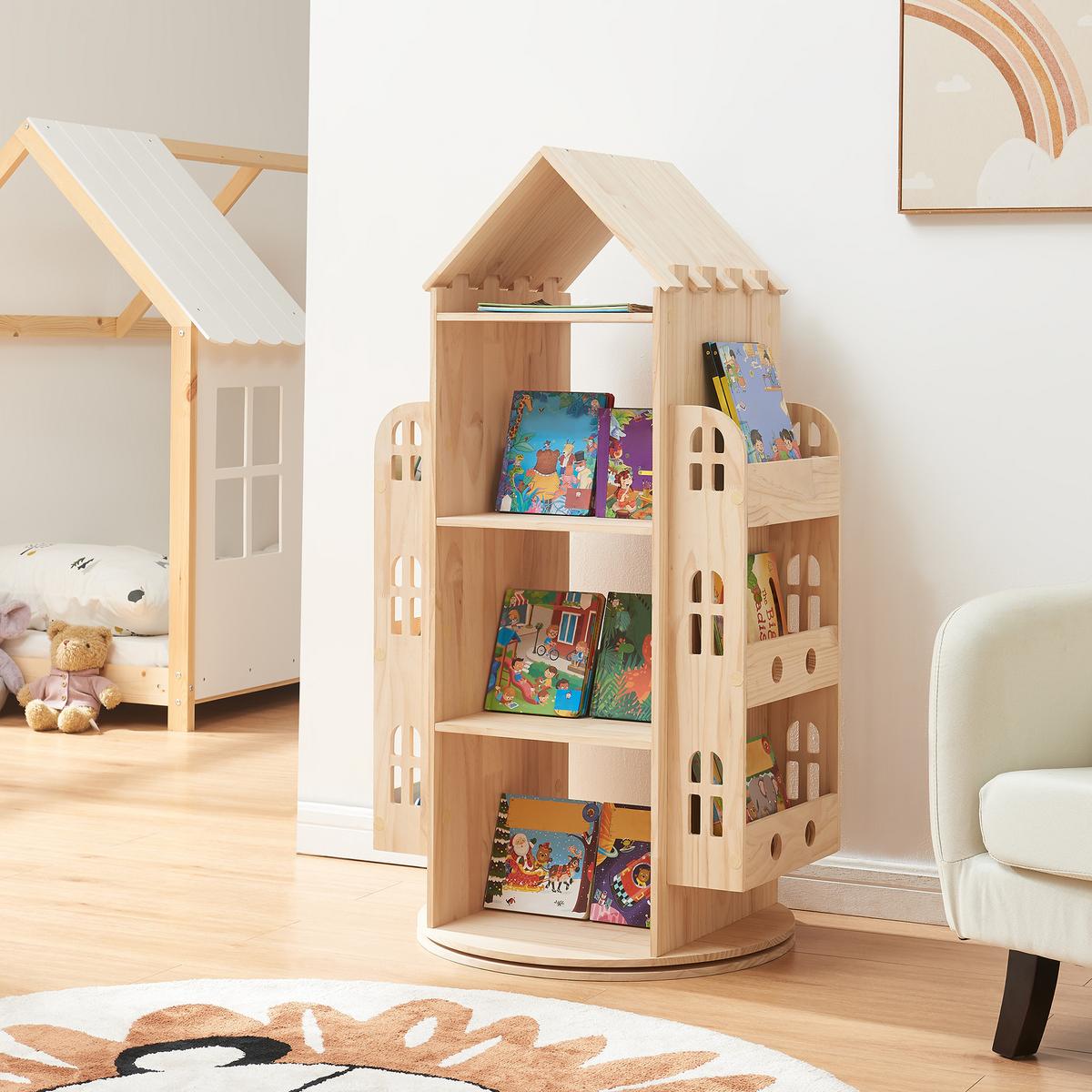 KINDERREGAL Sanköre - Naturfarben, Holz (64/122/43cm) - [en.casa]