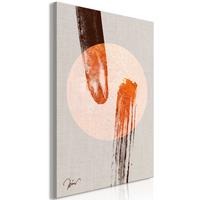 KUNSTDRUCK Grau 60/90 cm - Orange/Grau, Textil (60/90cm) - KUNSTLOFT