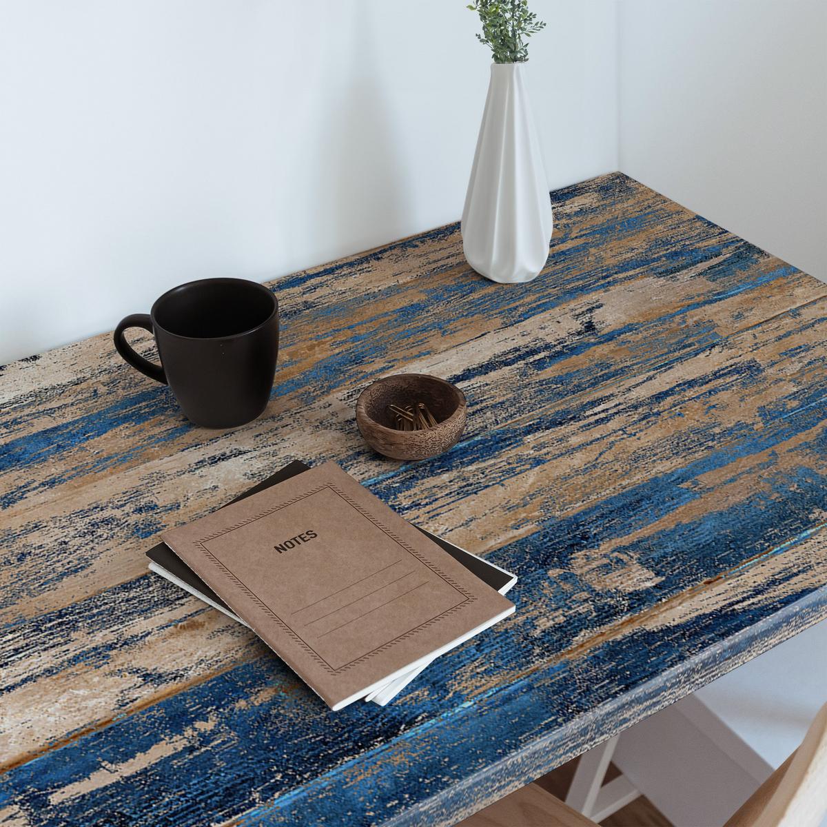MÖBLAUFKLEBER 100x50 cm braun - Türkis/Braun, Kunststoff (50/0.1/100cm) - Wallfluent