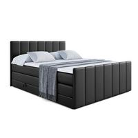 BOXSPRINGBETT MOETI-Z KING - 140x200 - H3/H4 - Schwarz Hochglanz - Schwarz Hochglanz, Holzwerkstoff (140/200cm) - ALTDECOR