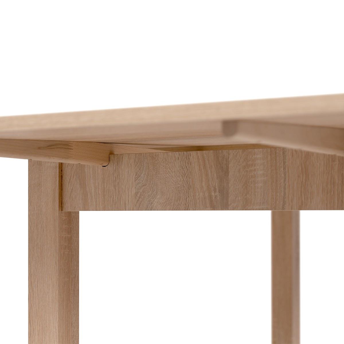 ESSTISCH ausziehbarer eichenoptik longford 120/80/76 cm - Eschefarben, Holzwerkstoff (31.5/80/76cm) - Calicosy