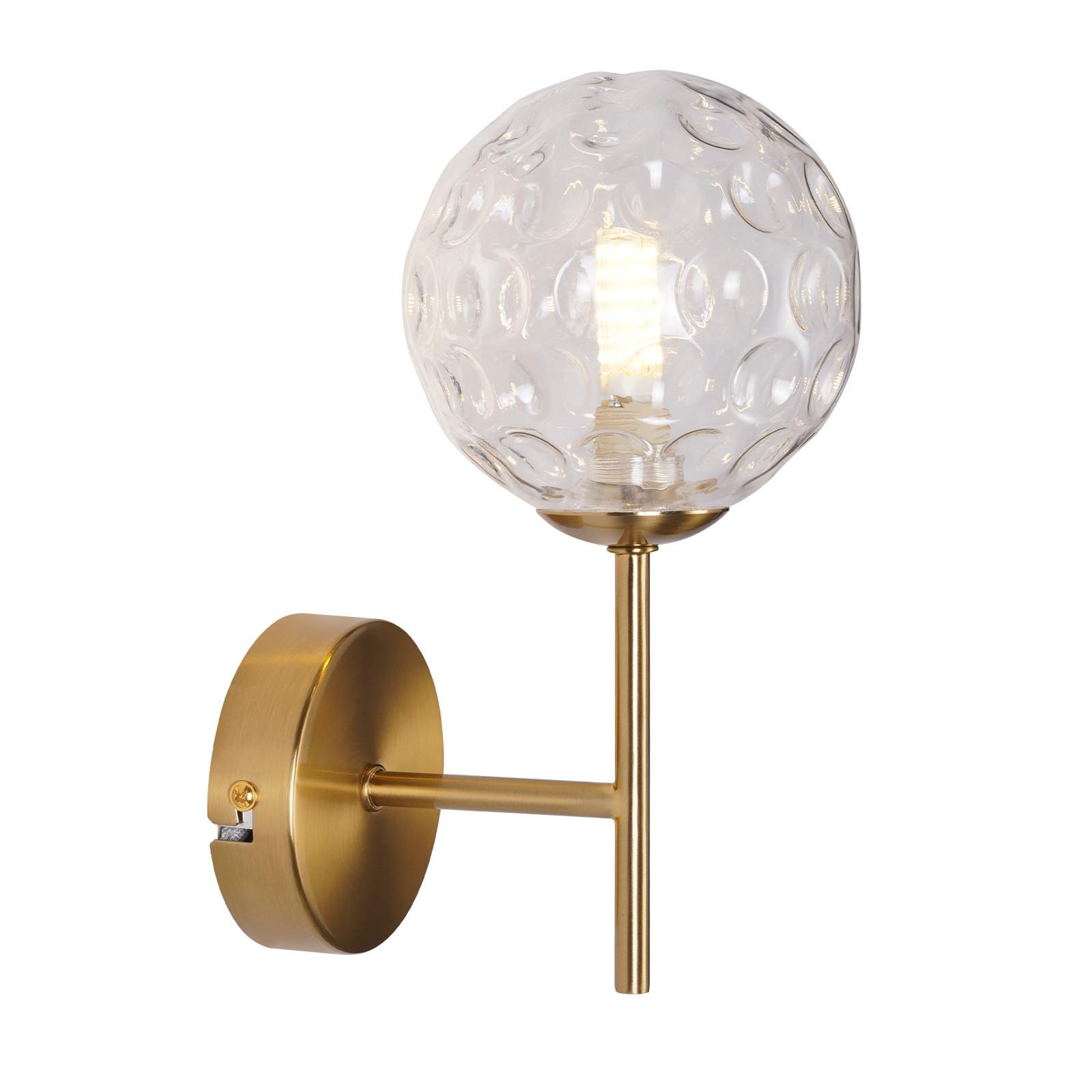 WANDLEUCHTE Tyvax 24/12/16 cm - Goldfarben, Glas/Metall (12/16/24cm) - ZMH