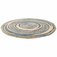JUTETEPPICH rund, braun, D120x1 cm - Blaugrau/Naturfarben, Naturmaterialien (120/120cm) - Wanderlust