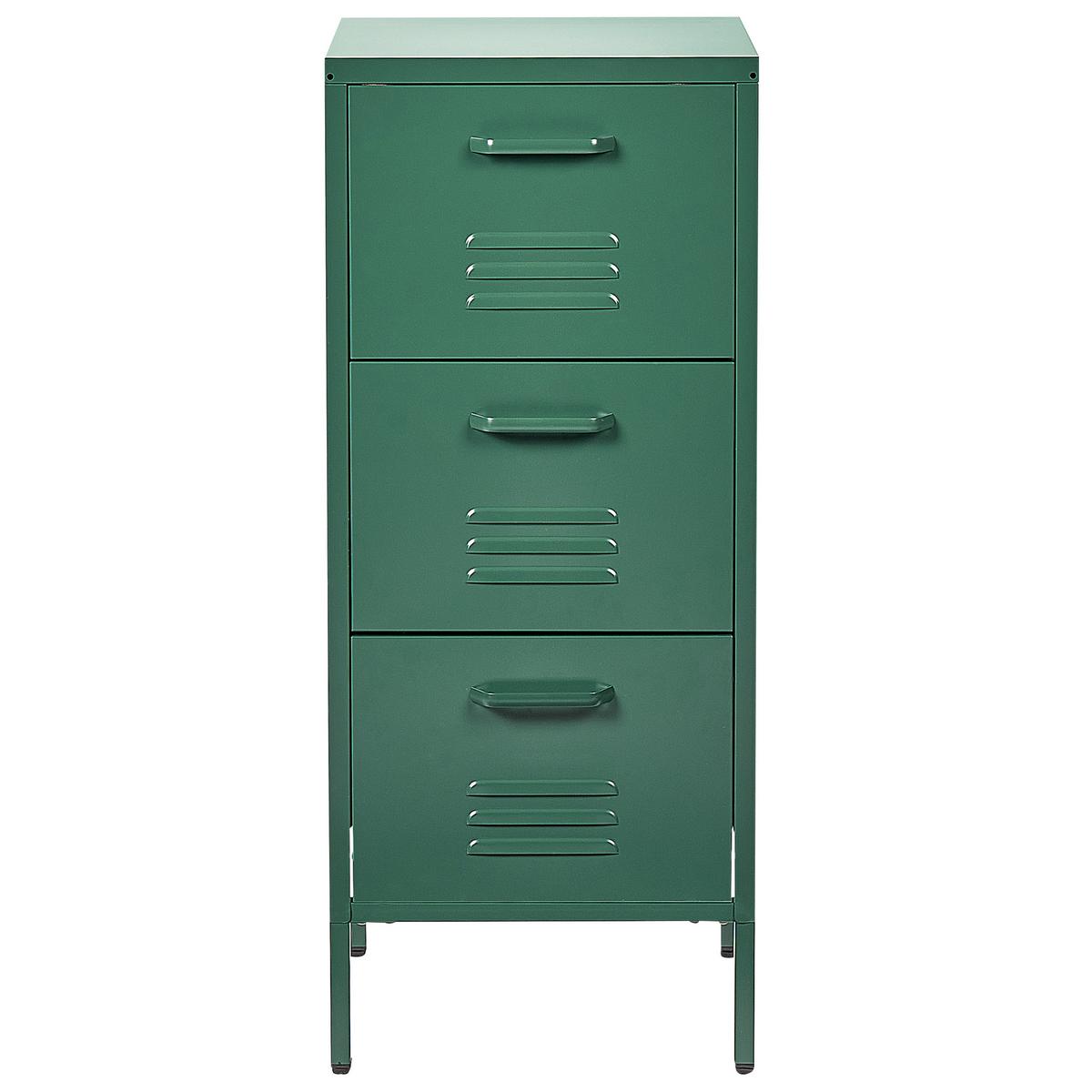 AKTENSCHRANK Grün Wostok - Grün, Metall (43/103/40cm) - Beliani