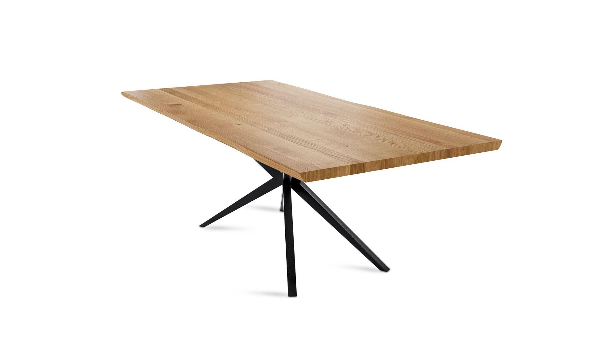 BAUMKANTENTISCH Daisie 9 200x76x100 Massivholztisch Wildeiche geölt - Wildeiche, Holz (200/76/100cm) - 58aufmkessel