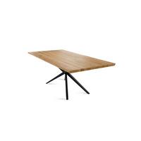 BAUMKANTENTISCH Daisie 9 140x76x90 Massivholztisch Wildeiche geölt - Wildeiche, Holz (140/76/90cm) - 58aufmkessel