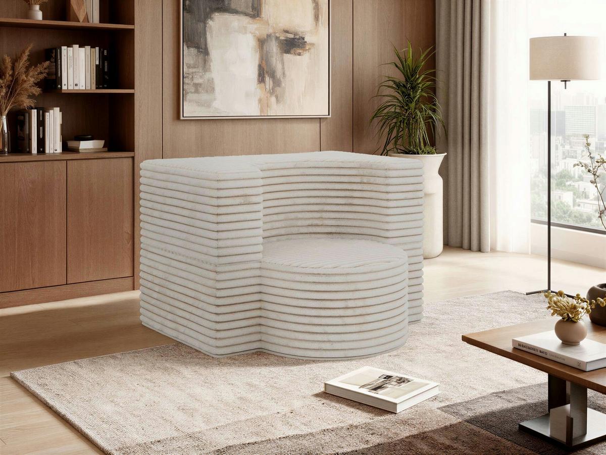 1-SITZER BODENSOFA SANOA - Beige Cord - Beige, Textil (100/68/96cm) - MKS