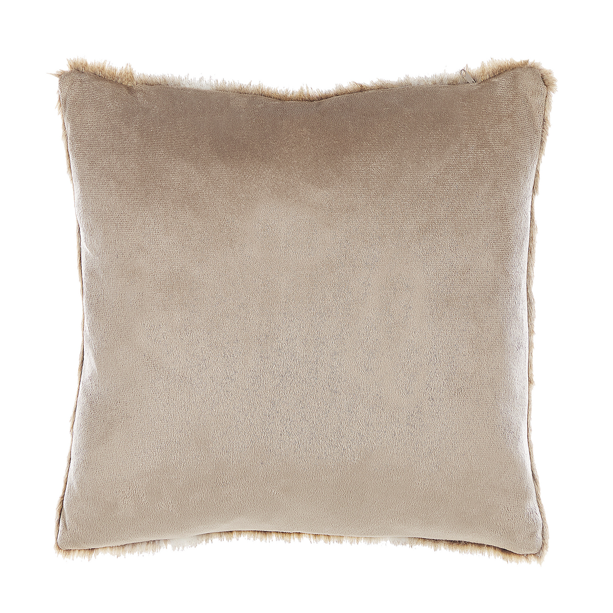 DEKOKISSEN 2er-Set Hellbraun 45/45 cm Hordeum - Hellbraun, Kunststoff/Textil (45/45cm) - Beliani