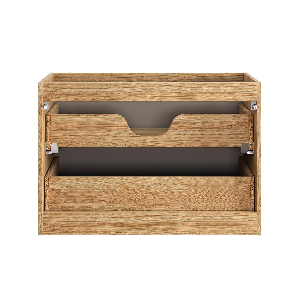 WASCHTISCH 80cm Elora Beige und Holz - Braun, Holzwerkstoff (80/59/46cm) - Petits-meubles