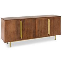 SIDEBOARD TAGULA braun, gold - Braun, Holz (180/75/45cm) - IDIMEX