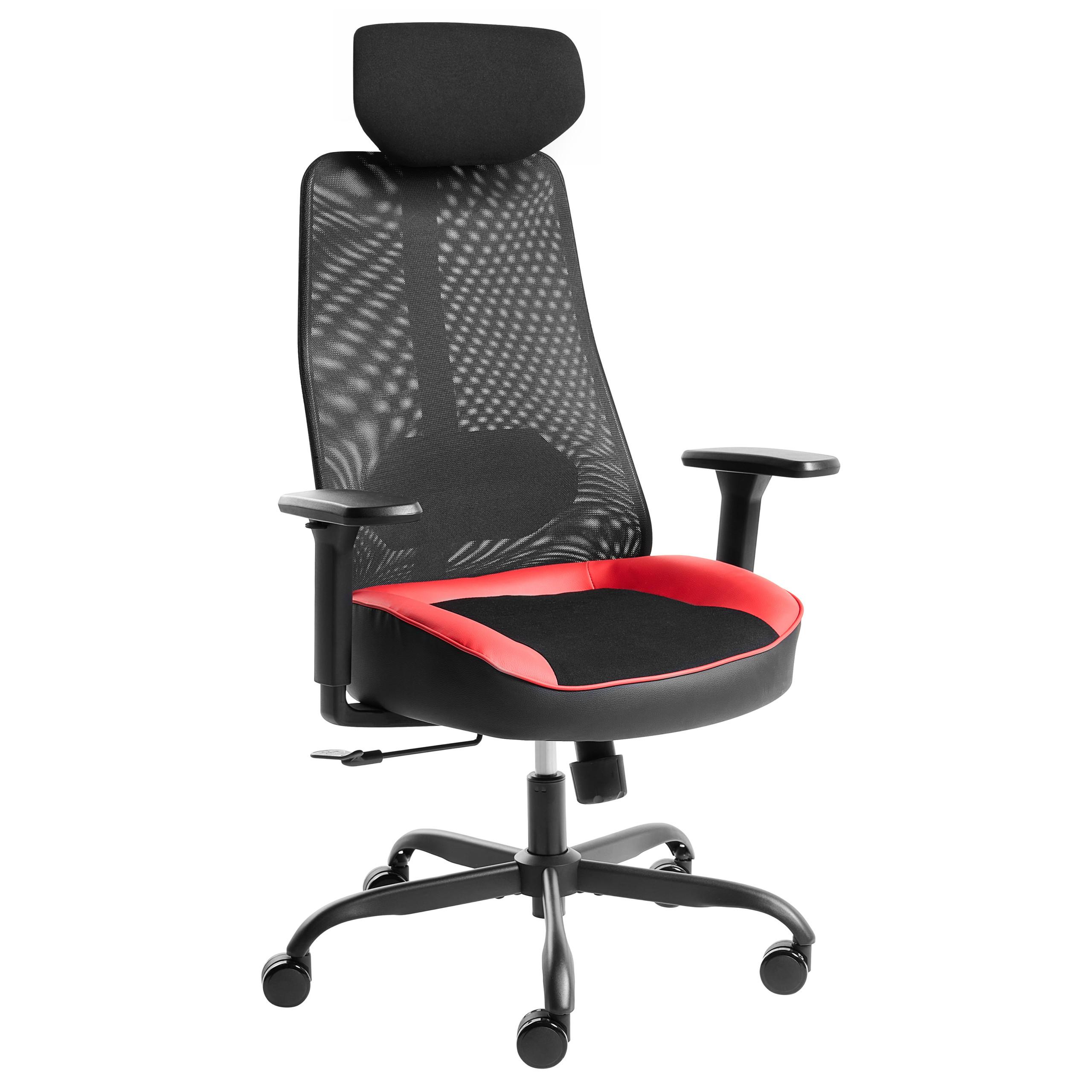 BÜROSTUHL Rot Stryke - Rot/Schwarz, Kunststoff/Textil (70/115/70cm) - Beliani