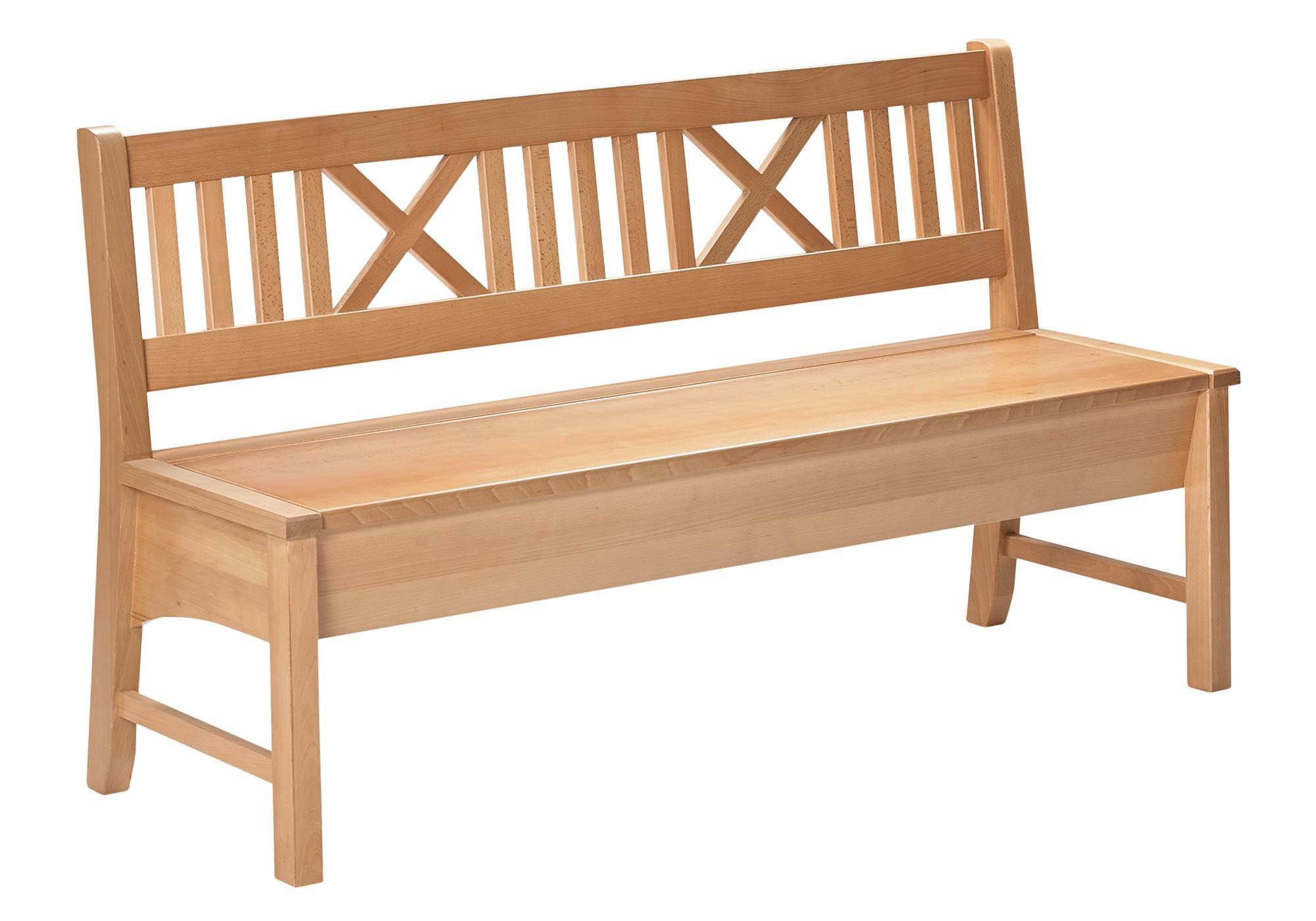 SITZBANK Deborah 146 x 52 x 87 Massivholz Buche lackiert/Grün - Buchefarben/Grün, Holz (146/87/52cm) - 58aufmkessel