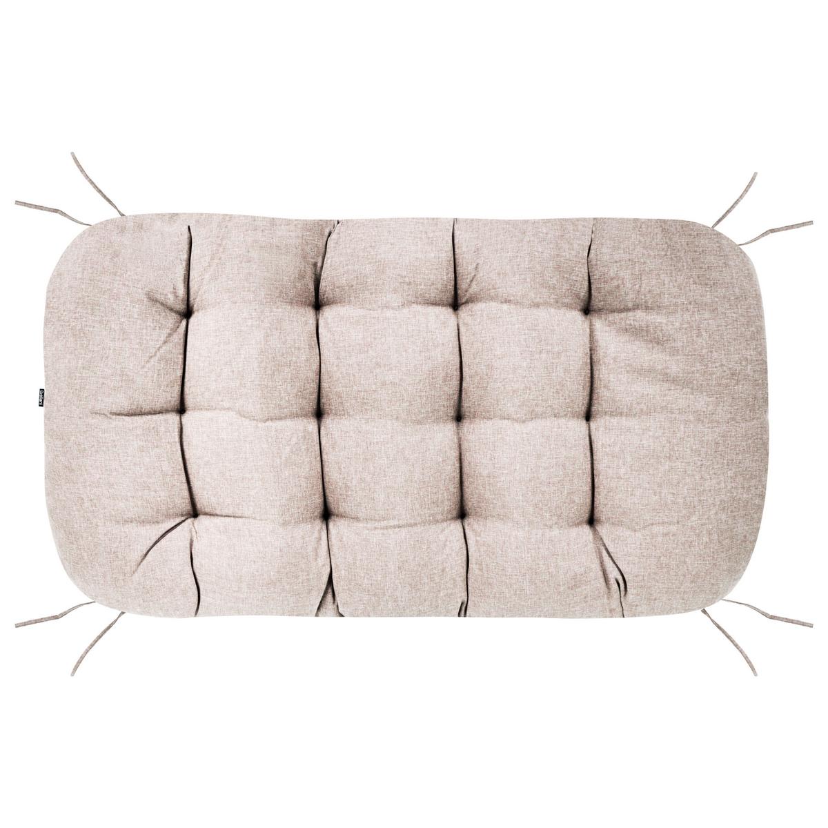 HÄNGESESSEL mit Gestell Metall Beige Alghero - Beige, Textil (109/195/101cm) - Beliani