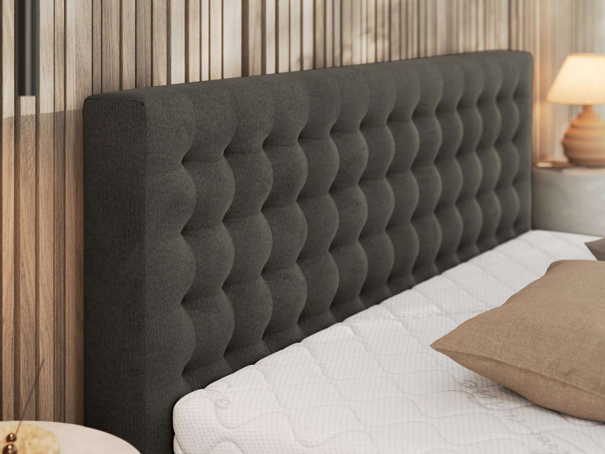 POLSTERBETT PAVO CLASSIC 200/200 - Dunkelgrau Velvet - Multipocket-Matratze - Dunkelgrau, Textil (200/200cm) - MKS