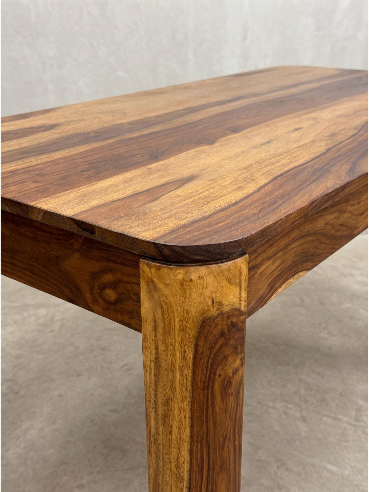 ESSTISCH CHARENTE, Dunkles Massivholz, handgefertigt, 120 x 60 x 76 cm - Braun, Holz (60/120/76cm) - KADIMA DESIGN