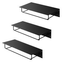 KLEIDERSTANGE 3er Set - Schwarz, Metall (30/15/60cm) - ML-DESIGN