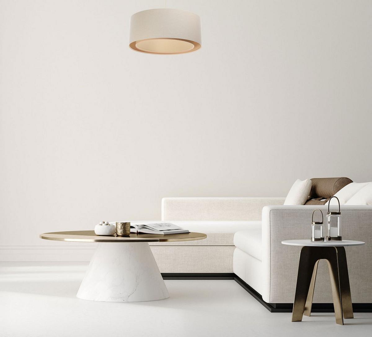 HÄNGELEUCHTE Beige 50/20 cm - Beige, Kunststoff (50/1/20cm) - ONZENO