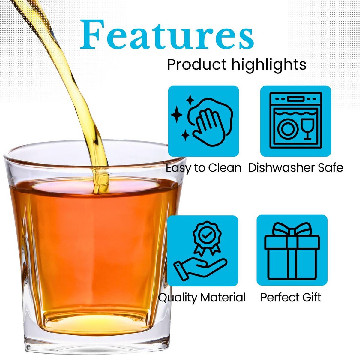 WHISKY GLAS Set (4-tlg.) - Transparent, Glas (0.3L) - Intirilife