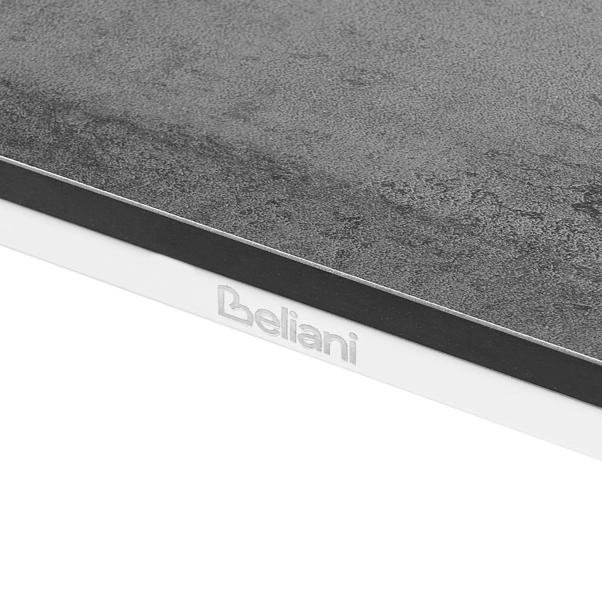 GARTENTISCH 180/90 cm Steinoptik Dunkelgrau Sovareto - Dunkelgrau, Kunststoff (180/90/75cm) - Beliani