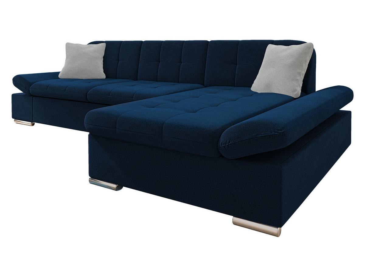 ECKSOFA Montana, Seite: Rechts - Dunkelblau, Holz/Textil (278/161cm) - MIRJAN24