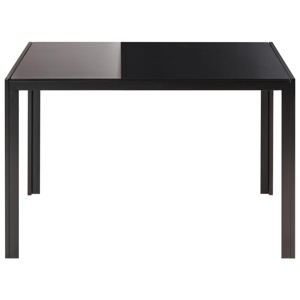 ESSTISCH Schwarz 120/80 cm Sicherheitsglas Lavos - Schwarz, Glas (120/80/75cm) - Beliani