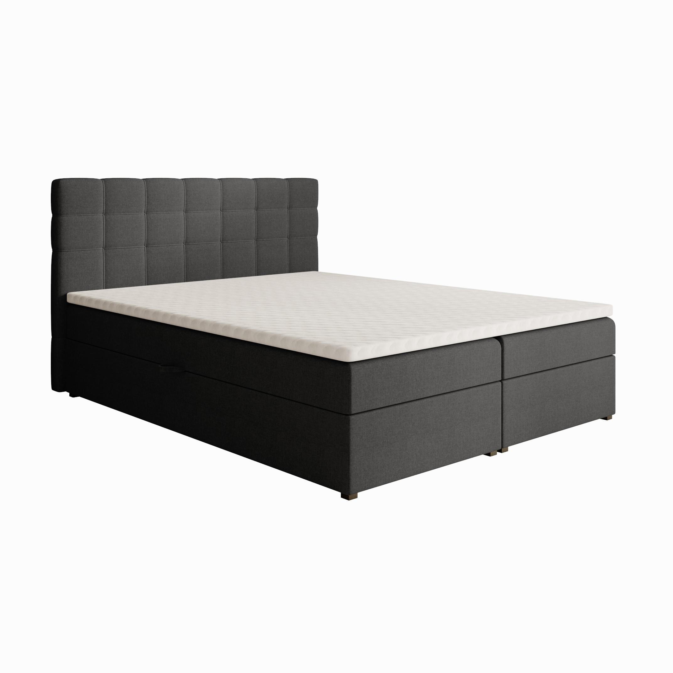 POLSTERBETT Topiq 164/203/103 schwarz - Schwarz, Holzwerkstoff/Textil (160/200cm) - Beautysofa
