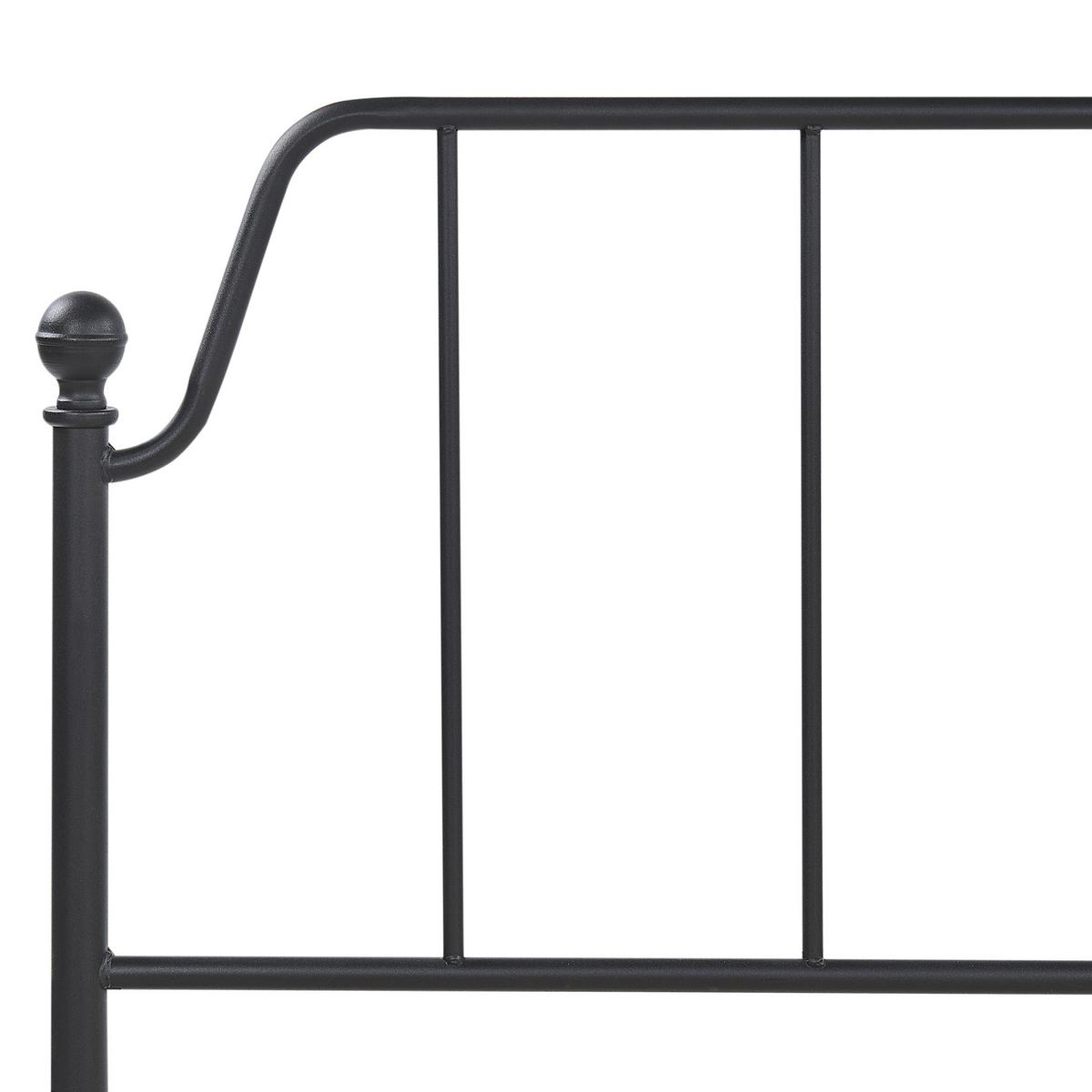 BETT mit Lattenrost 160x200 cm Schwarz Mauressac - Schwarz, Metall (160/200cm) - Beliani