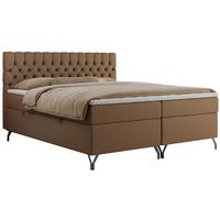BOXBETT GRIMALDI 200/200 Braun Kunstleder - H3 - Braun, Holz/Textil (200/200cm) - MKS