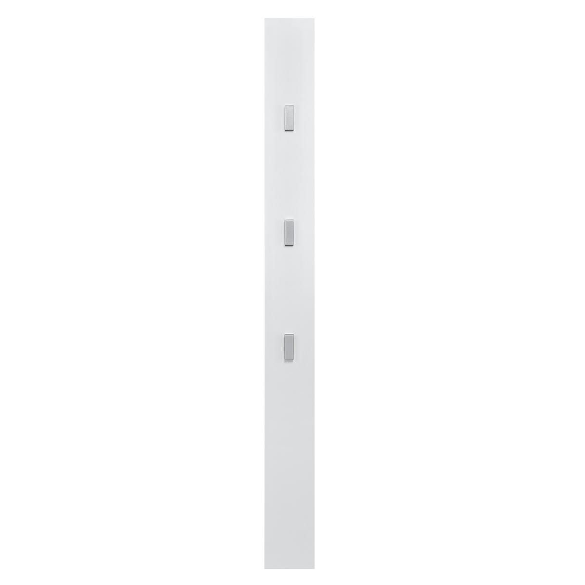 HAKENLEISTE Hansnes - Weiß, Holzwerkstoff/Metall (15/165/3cm) - [en.casa]