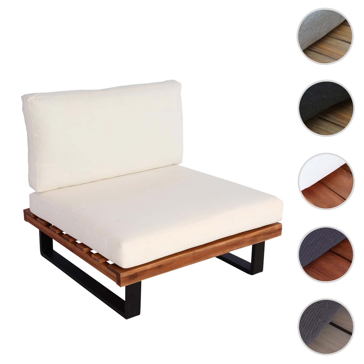 LOUNGE-SESSEL Schwarz, Dunkelbraun, Cremeweiß - Dunkelbraun/Schwarz, Holz (82/75/82cm) - MCW