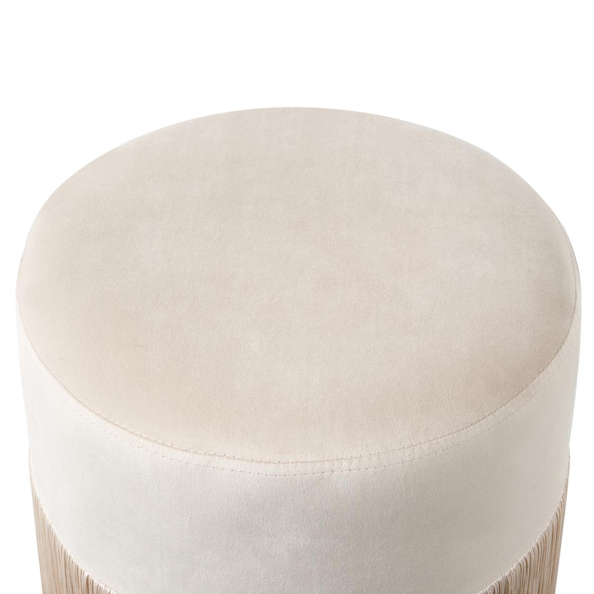 POUF Virginia 36/36/38 cm - Beige, Textil (36/38/36cm) - Beliani