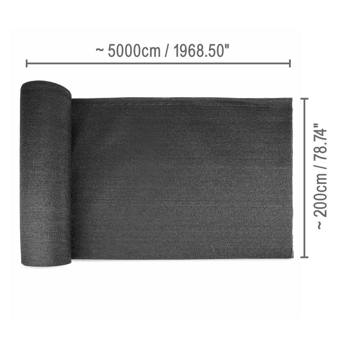 SICHTSCHUTZZAUN SolVision SG80 200/5000 cm Anthrazit - Anthrazit, Kunststoff (5000/200cm) - Sol Royal