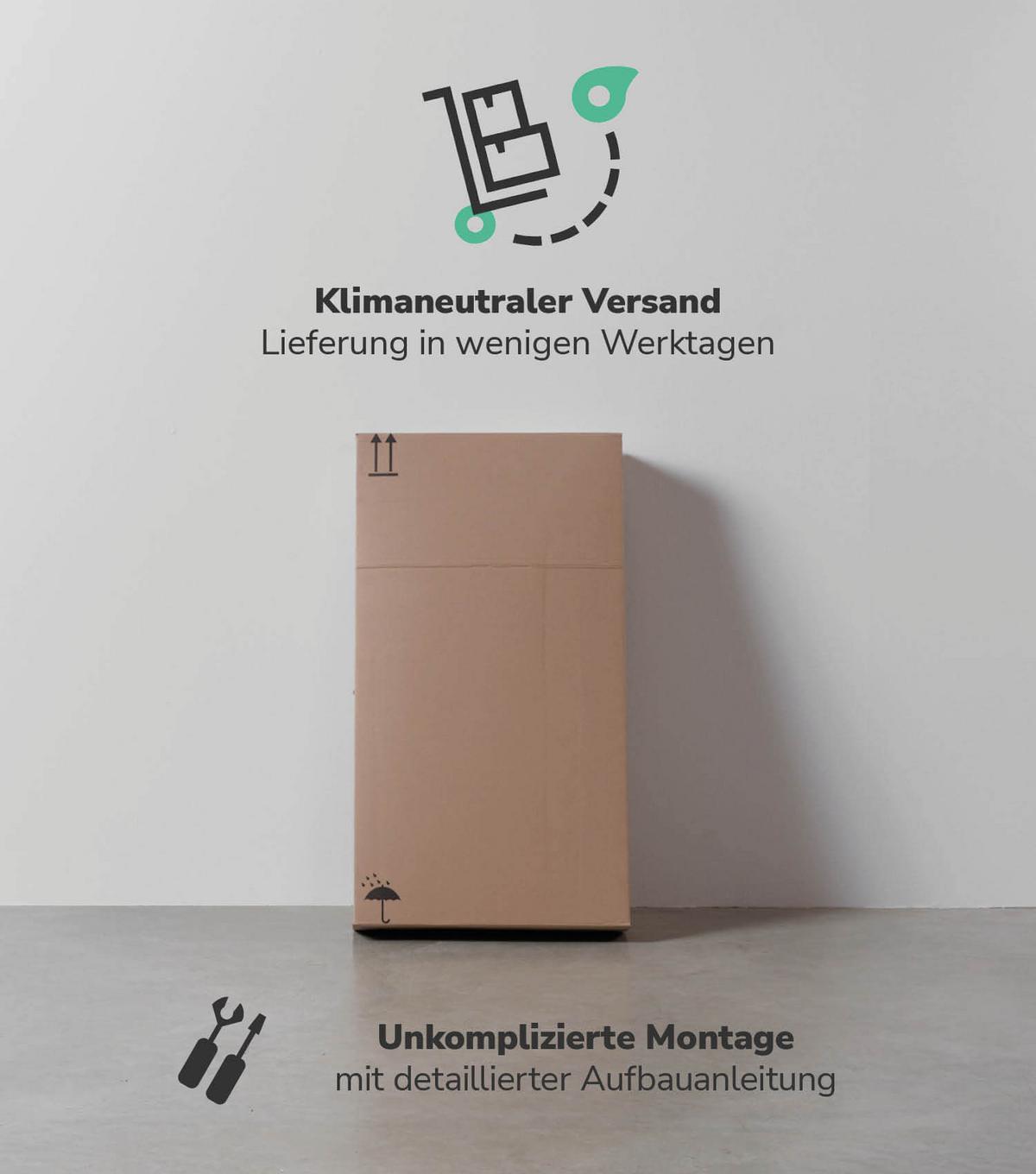WÄSCHESCHRANK Der Wäschehüter - Beige, Holzwerkstoff (41/95/40cm) - Mokebo