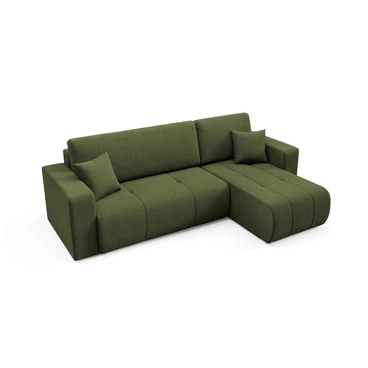 ECKSOFA Vasco 3 Sitzplätze Grün - Grün, Holz (247/145cm) - Petits-meubles