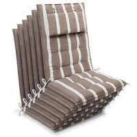 HOCHLEHNER Sun-HL 119x50x8cm Beige-Weiß-Gestreift (6tlg) - Beige, Textil (50/120cm) - Beautissu 
