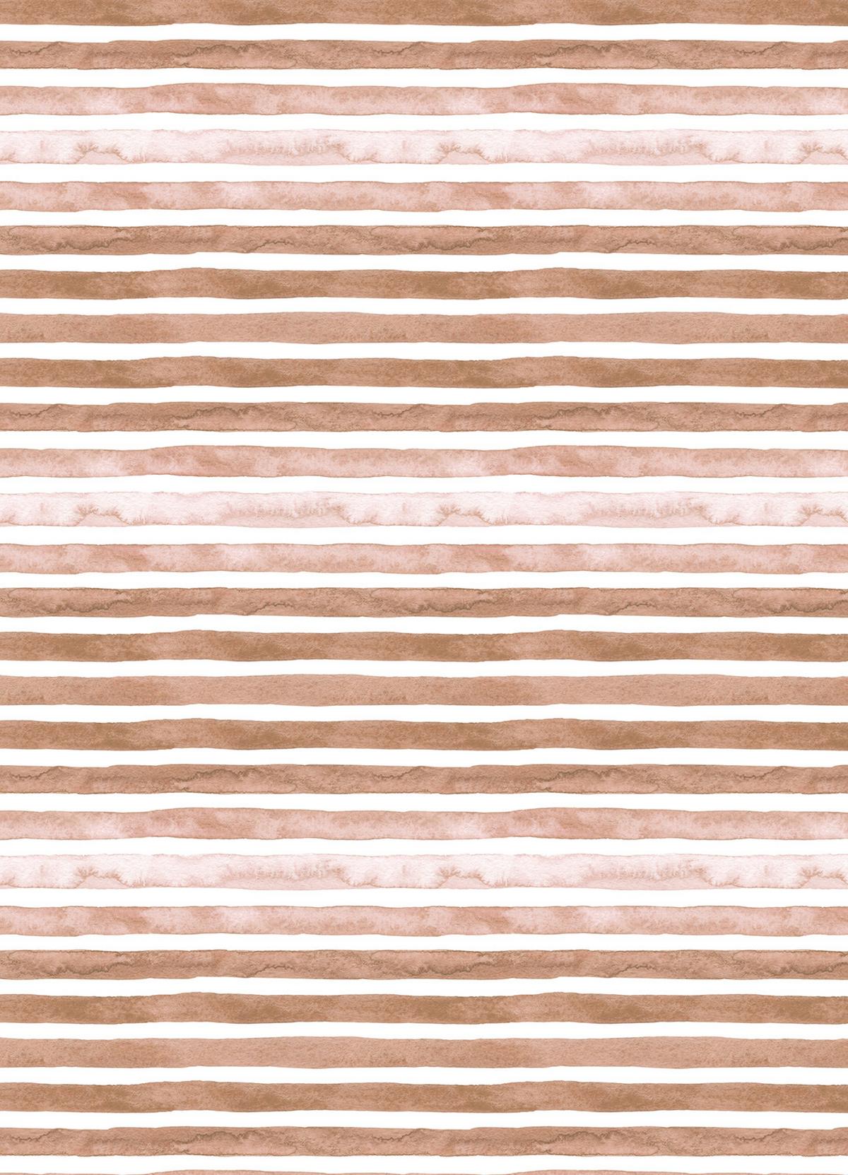 VERDUNKELUNGSROLLO 130x180 cm Braun bemalte Streifen - Braun, Textil (130/80cm) - TULUP